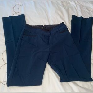 Women’s Express Columnist Dress Pant, 0R,  Blue & Black